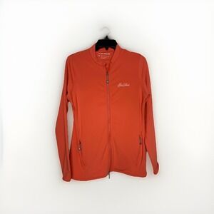 Peter Millar Jacket Women's Med Peach Full Zip Sea Island Golf Top Orange